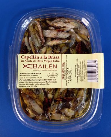 CAPELLAN A LA BRASA ACEITE.OLIVA 100GR.x20